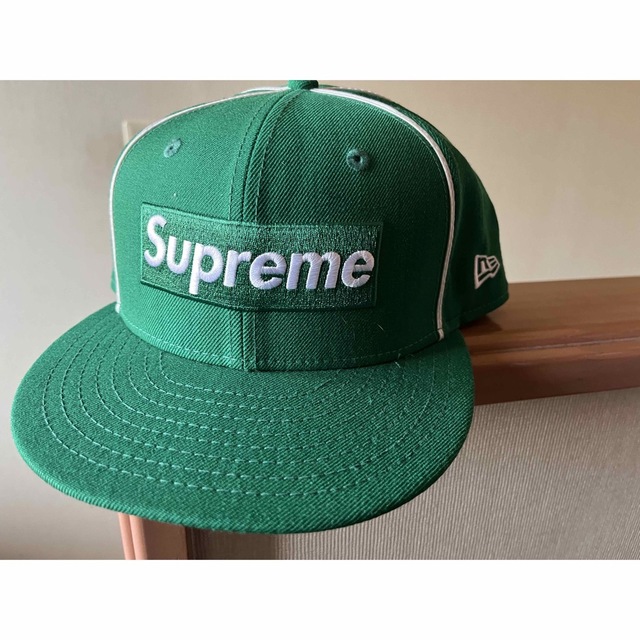 supreme piping NEWERA cap 7 1/2 59.6cm緑