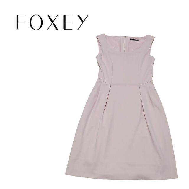 FOXEY NEW YORK リボン スタンダードドレス ワンピース ピンク-