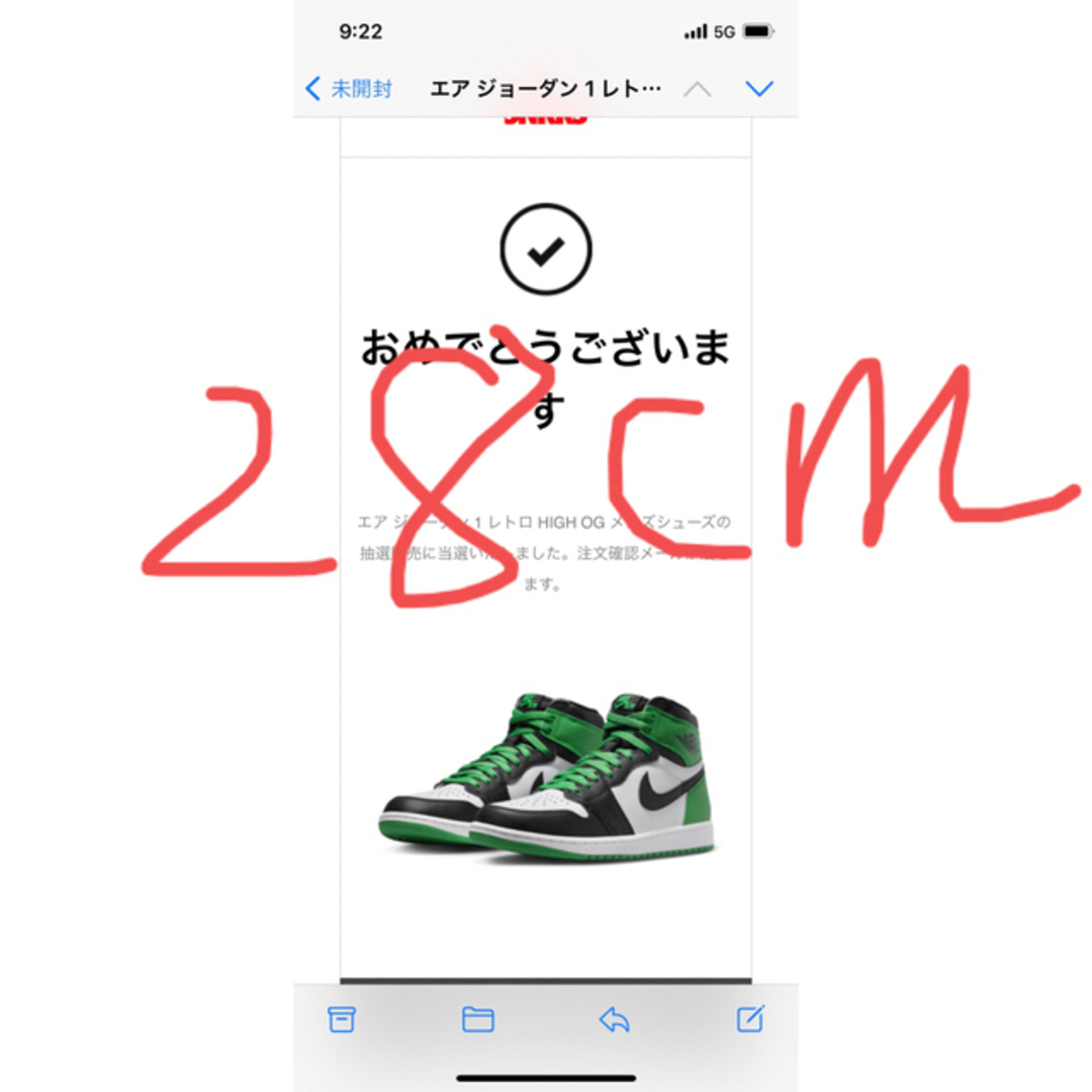 jordan 1 ラッキーグリーンのサムネイル