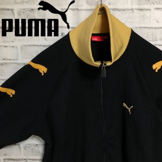 プーマ(PUMA)のPUMA🐆トラックジャケット L 刺繍プーマロゴ ブラック ラグラン(ジャージ)