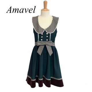 アマベル(Amavel)のAmavel アマベル☆チェック リボン ワンピース(ひざ丈ワンピース)