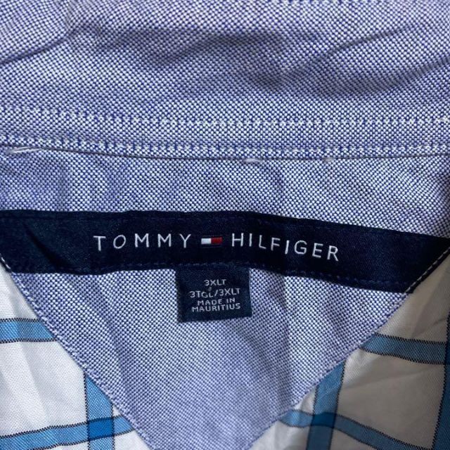 TOMMY HILFIGER(トミーヒルフィガー)のトミーヒルフィガー チェック ブルー USA古着 ボタンダウン 長袖 シャツ メンズのトップス(シャツ)の商品写真