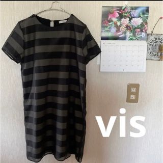 ヴィス(ViS)の未使用＊vis ボーダーワンピース(ひざ丈ワンピース)