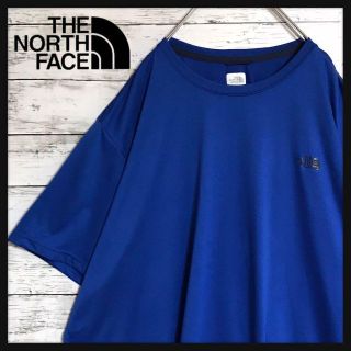 ザノースフェイス(THE NORTH FACE)の【ビッグサイズ】ノースフェイス　ロゴ入りTシャツ ブルー　ゆるだぼ　F388(Tシャツ/カットソー(半袖/袖なし))