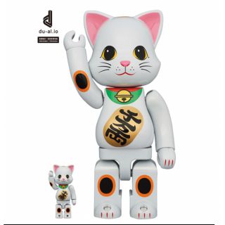 ベアブリック(BE@RBRICK)のNY@BRICK 招き猫 白メッキ 100％ & 400％(その他)