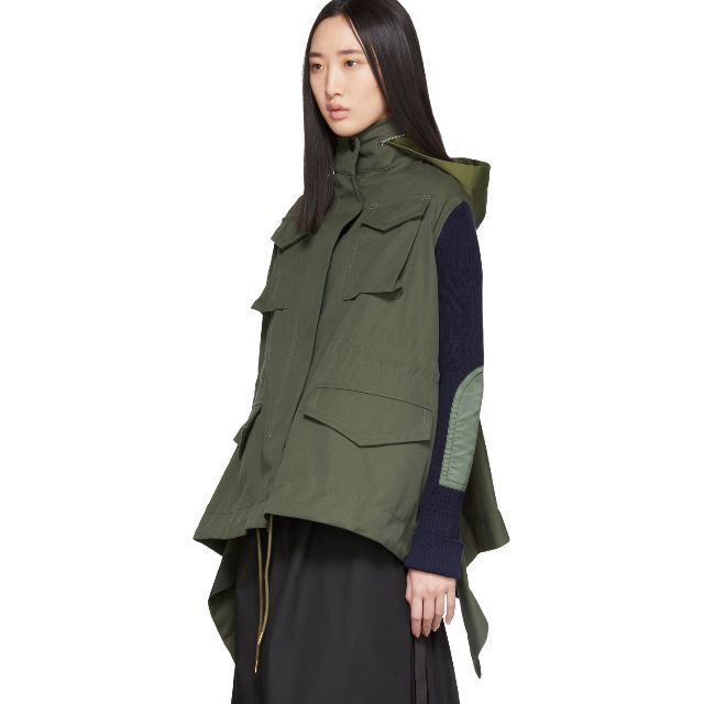 sacai(サカイ)の入手困難★sacaiサカイ★ニットドッキングユーティリティジャケットブルゾン レディースのジャケット/アウター(ミリタリージャケット)の商品写真