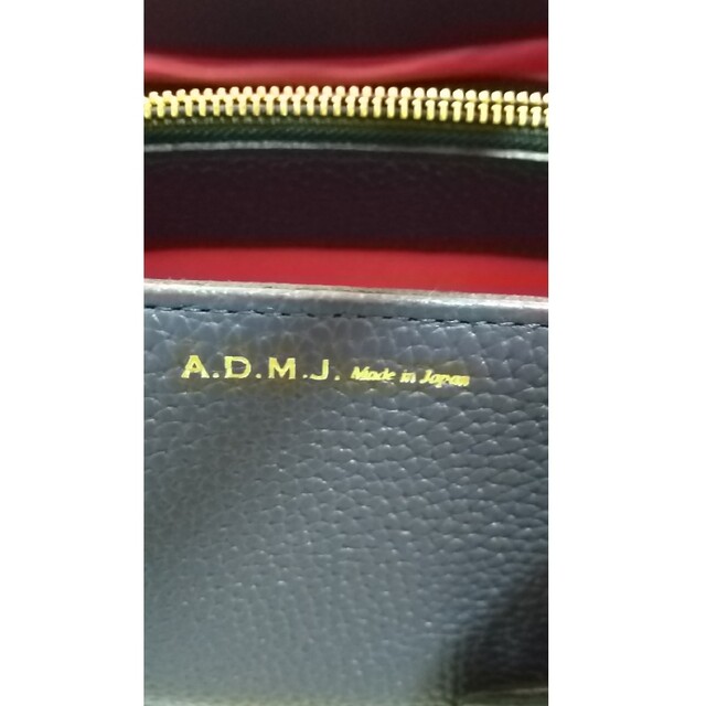 【新品タグ付】A.D.M.J.  本革トートバッグ 紺色 A4