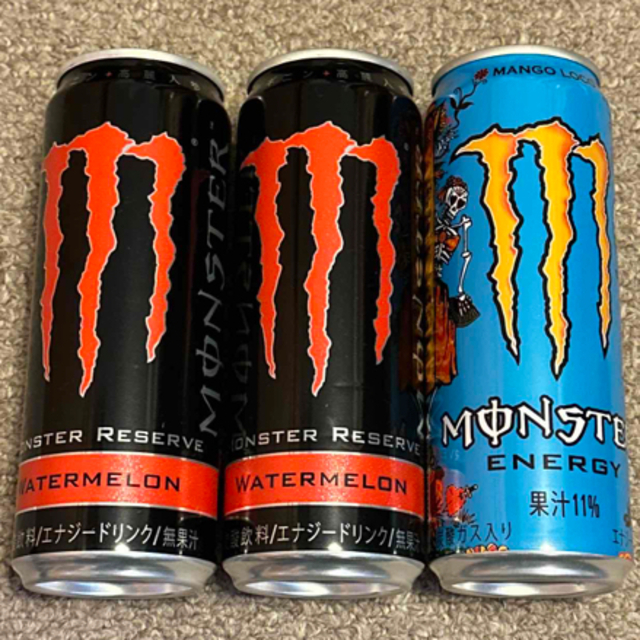 　モンスターエナジー　スイカ　マンゴーロコ　3本 食品/飲料/酒の飲料(ソフトドリンク)の商品写真