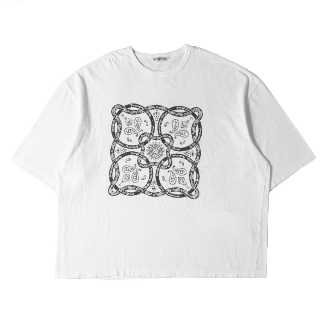 COOTIE クーティー Tシャツ バンダナ プリント オーバーサイズ クルーネックTシャツ Print S/S Tee BANDANA 19SS ホワイト 白 M トップス カットソー 半袖 【メンズ】トップス