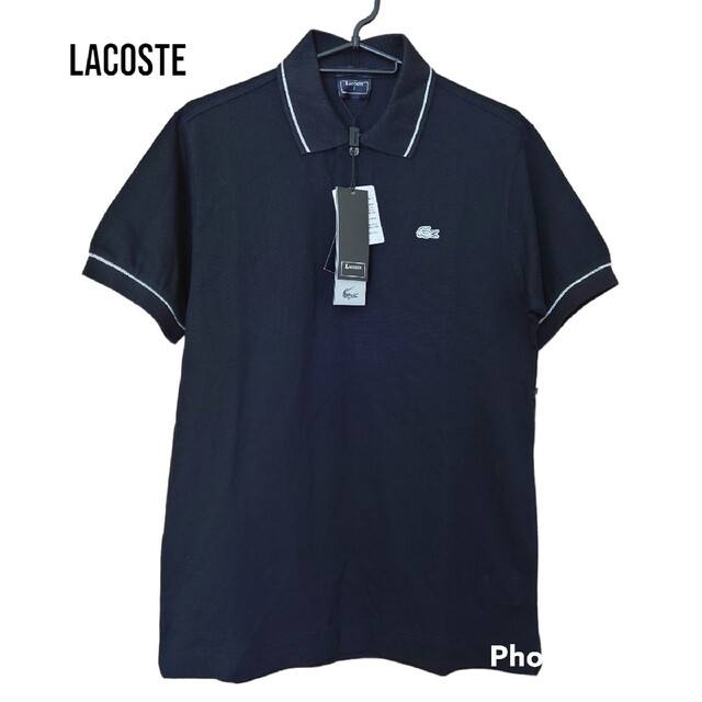 未使用　LACOSTE　シルバーロゴ　ポロシャツ