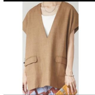 ザラ(ZARA)のジレ ブラウン(カットソー(長袖/七分))