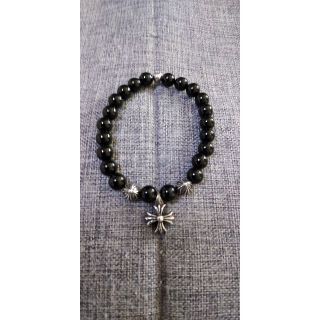 クロムハーツ(Chrome Hearts)のクロムハーツ　シルバーボールクロスビーズブレスレット(ブレスレット)