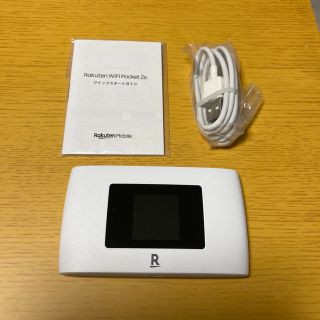 ラクテン(Rakuten)のRakuten WiFi Pocket 2B(中古)ケーブル(未使用)ガイド付き(その他)