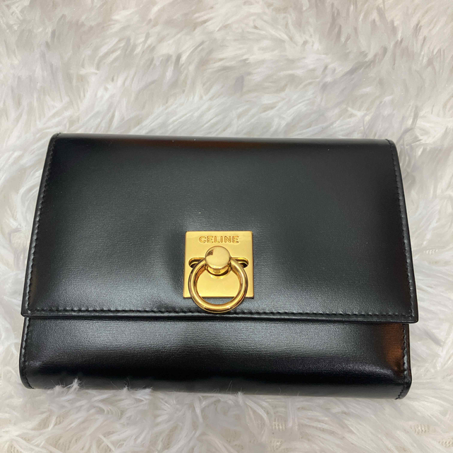 celine - 未使用保管品 セリーヌ ガンチーニ がま口 三つ折り財布