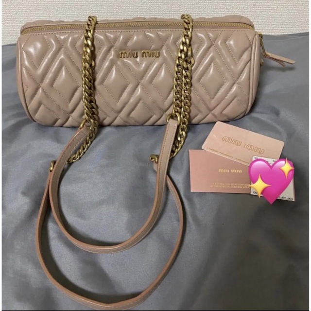 miumiu ハンドバッグ ショルダー チェーン 3way - ショルダーバッグ