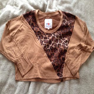ダブルシー(WC)のヒョウ柄キリカエＴ//w♡c(Tシャツ(長袖/七分))