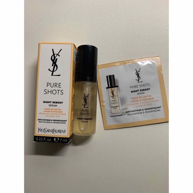 Yves Saint Laurent Beaute(イヴサンローランボーテ)のピュアショットナイトセラム　試供品7ml +1回分 コスメ/美容のスキンケア/基礎化粧品(美容液)の商品写真