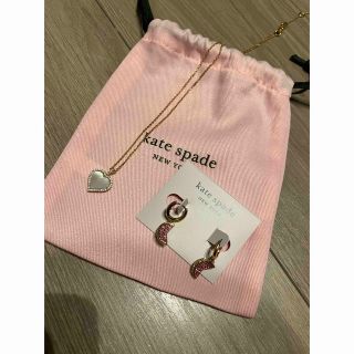 ケイトスペードニューヨーク(kate spade new york)のkate spade ピアス＆ネックレス【新品未使用】(ネックレス)