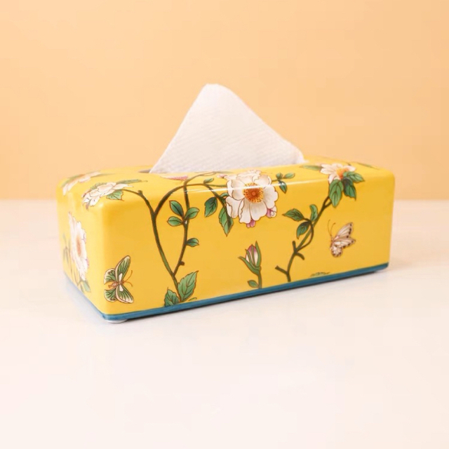 高級感のある ティッシュケース 陶器ティッシュボックス - ティッシュ
