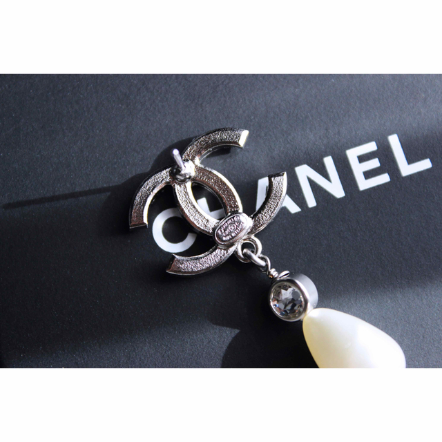 CHANEL 22C 2022aw パール クリスタル ストラス ピアス 美品