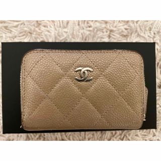 CHANEL コインケース キャビアスキン レザー ベージュ AP2741