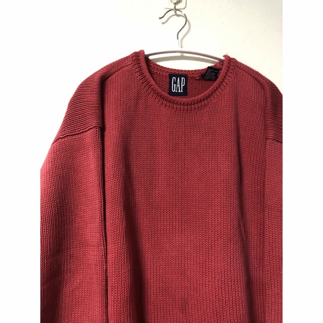 GAP(ギャップ)のオールドギャップ　コットンニット　サーモンピンク メンズのトップス(ニット/セーター)の商品写真