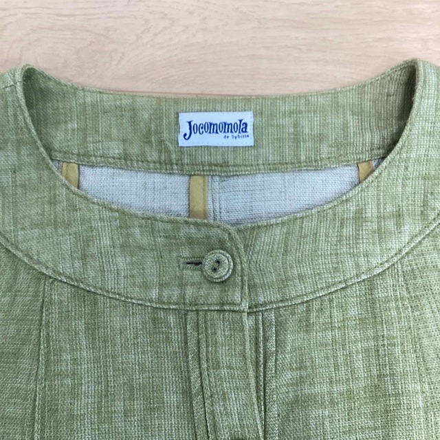 Jocomomola JOCOMOMOLA ホコモモラ ノーカラージャケットの通販 by さち 未使用 JOCOMOMOLA de sybilla ノーカラージャケット L
