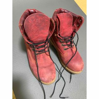 ティンバーランド(Timberland)の★レア　Timberland ティンバーランド　赤　レディース　7Wサイズ(ブーツ)