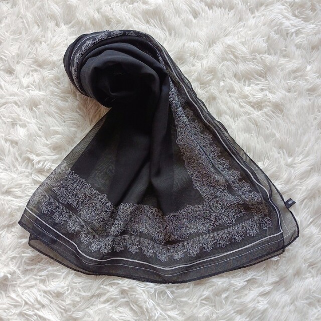 UNTITLED(アンタイトル)のUNTITLED MEN スカーフ 黒 シースルー メンズのファッション小物(バンダナ/スカーフ)の商品写真