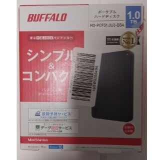 バッファロー(Buffalo)の【送料無料】使用128時間 BUFFALO HDD・1TBHD-PCG1.0U3(PCパーツ)