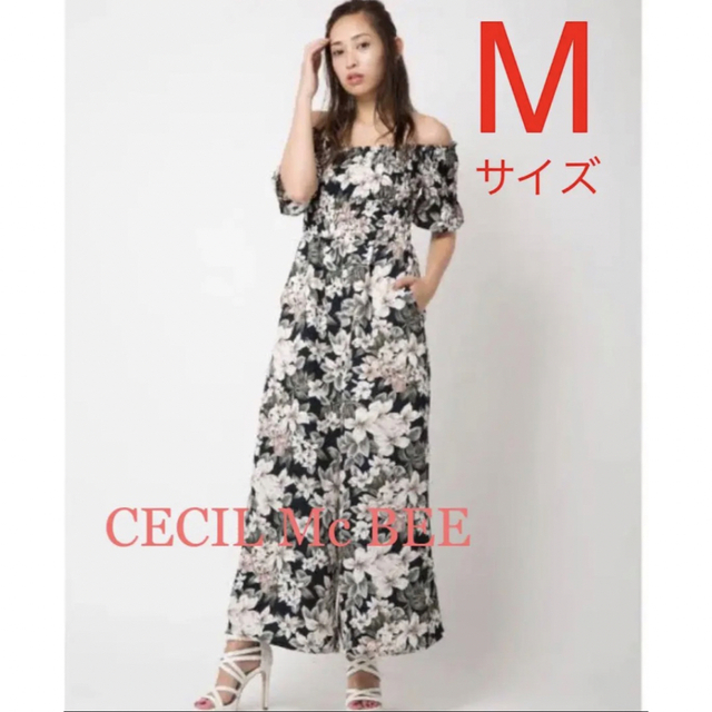 CECIL McBEE(セシルマクビー)のCECIL Mc BEE 花柄オフショルオールインワン レディースのパンツ(オールインワン)の商品写真