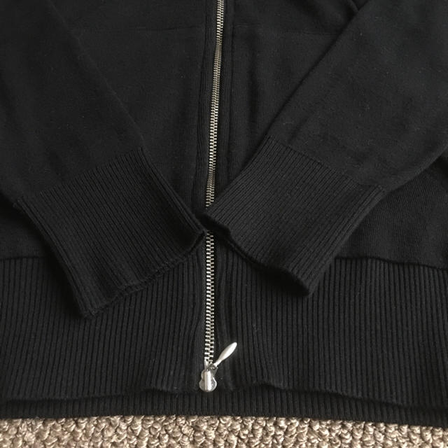 JOHN SMEDLEY(ジョンスメドレー)のルトロワ Letroyes ジップアップセーター L ブラック メンズのトップス(ニット/セーター)の商品写真