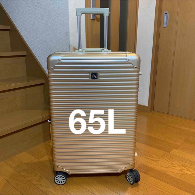 未使用】ランツォ NORMAN キャリーケース アルミ ゴールド 65L