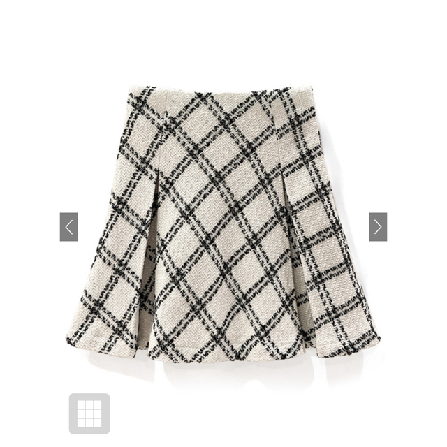 GRL(グレイル)のダイヤ柄ツイードフレアミニスカート[cu416]   レディースのスカート(ミニスカート)の商品写真