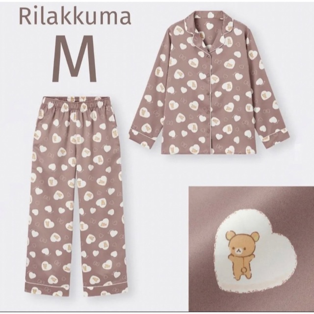 GU(ジーユー)のGU パジャマ(長袖&ロングパンツ) Rilakkuma M レディースのルームウェア/パジャマ(パジャマ)の商品写真