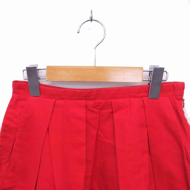 MACPHEE(マカフィー)のマカフィー トゥモローランド 台形 スカート ひざ丈 薄手 36 レッド 赤 レディースのスカート(ひざ丈スカート)の商品写真