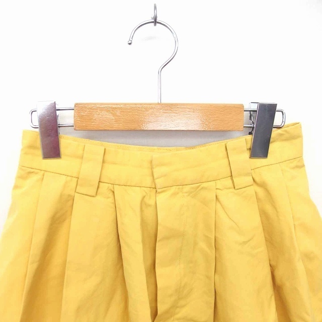 MACPHEE(マカフィー)のマカフィー  トゥモローランド フレア スカート ミニ 薄手 34 黄 イエロー レディースのスカート(ミニスカート)の商品写真
