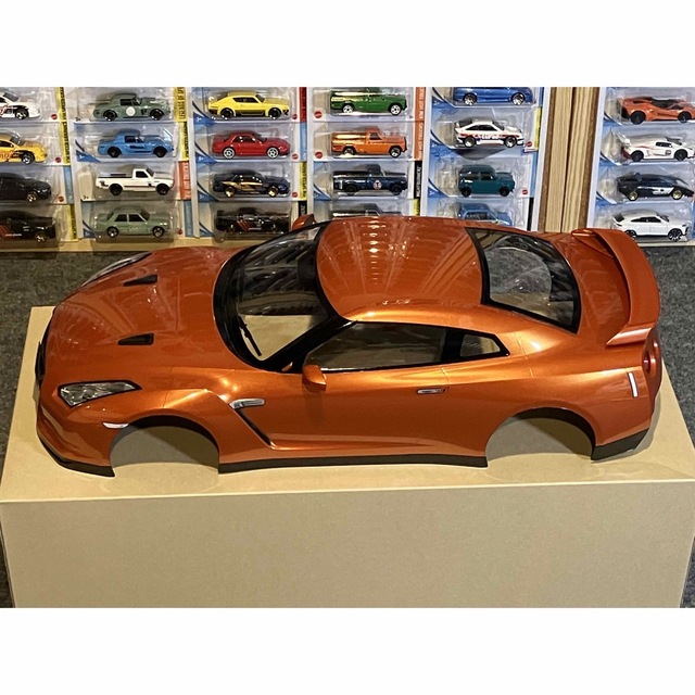 タミヤ ラジコン 日産GT-R メタリックオレンジ塗装済 スペアボディ