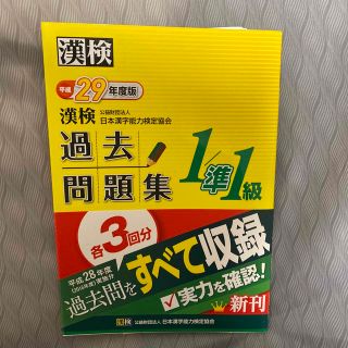 漢検過去問題集１級／準１級 平成２９年度版(資格/検定)