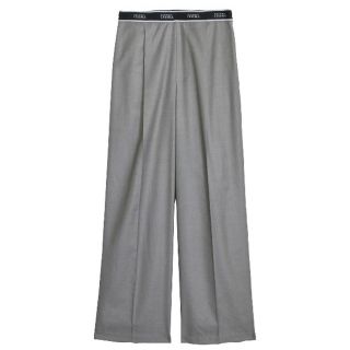 アメリヴィンテージ(Ameri VINTAGE)のLOGO TAPE STRAIGHT PANTS グレー Mサイズ(カジュアルパンツ)