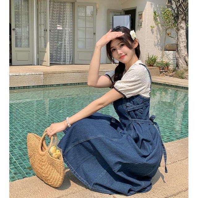 大きいサイズ レディース デニム サロペット ワンピース 春夏 秋 大きいサイズ レディース デニム サロペット ワンピース 春夏 秋