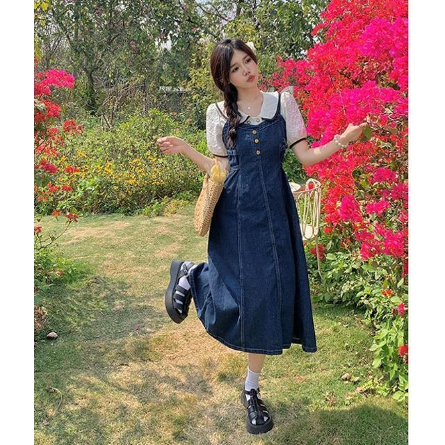 大きいサイズ レディース デニム サロペット ワンピース 春夏 秋 大きいサイズ レディース デニム サロペット ワンピース 春夏 秋