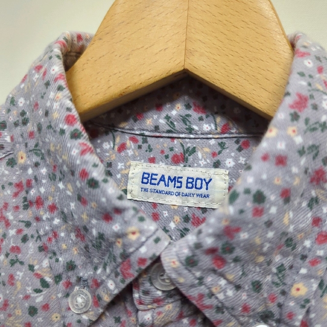 BEAMS BOY(ビームスボーイ)の★BEAMS BOY 花柄 ボタンダウン シャツワンピース チュニック レディースのワンピース(ひざ丈ワンピース)の商品写真