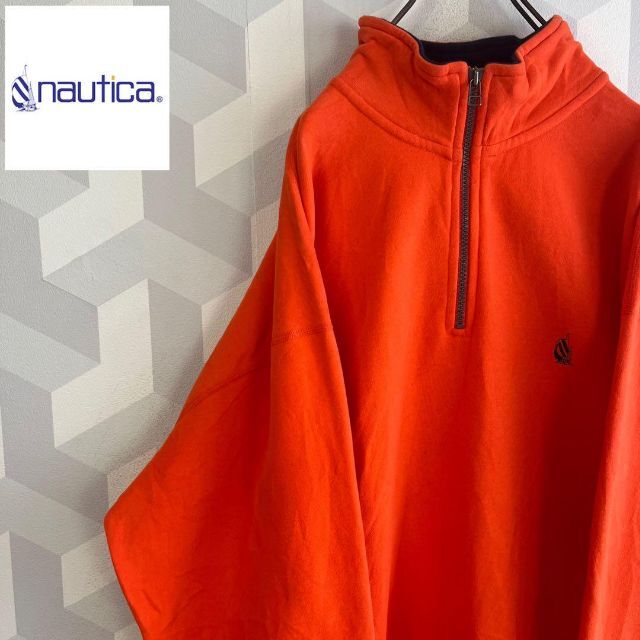 NAUTICA - 【90s Nautica】XLサイズ 刺繍ロゴ スウェットトレーナー