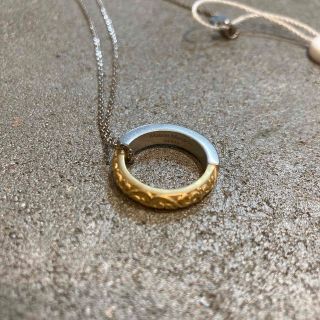 22AW メゾンマルジェラ エングレーブリングネックレス 新作 3WAY/金×銀