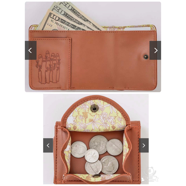 MOOMIN(ムーミン)の未使用 MOOMIN ムーミン 三つ折りコンパクト財布 BROWN ファミマ限定 レディースのファッション小物(財布)の商品写真