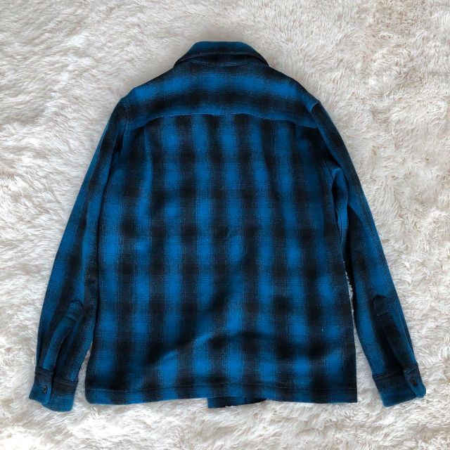 誠実 Billvanビルヴァンオンブレチェックシャツ ブルー ネルシャツ
