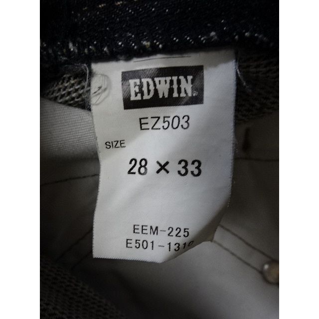 EDWIN(エドウィン)のEDWIN☆EZ503☆黒ザイロン混デニムパンツ☆28☆ウェスト約73cm 自動車/バイクのバイク(装備/装具)の商品写真