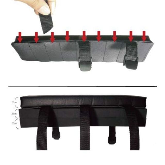 【サイズ:＋2~6cm厚】ひじ掛けクッション「ヒジラクダ」 タイプ２ (高さ調節