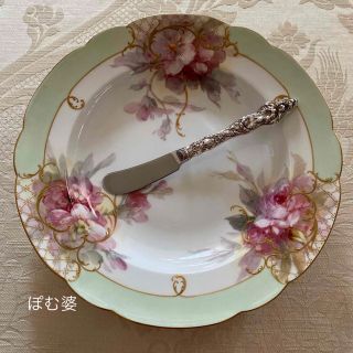 マイセン(MEISSEN)の【リード＆バートン】純銀 バターナイフ／ホロウ「Les Six Fleurs」(食器)